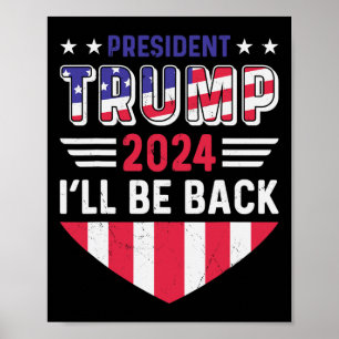 Póster Camiseta Divertida Elección Política Trump Estaré