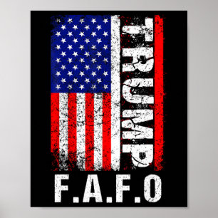 Póster Camiseta Divertida Fafo Trump Presidente 47 Trump