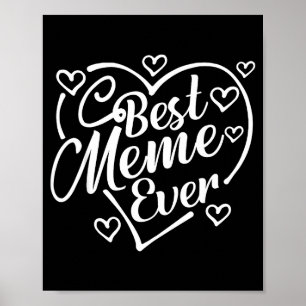 Póster Camiseta divertida forma de corazón meme día de la