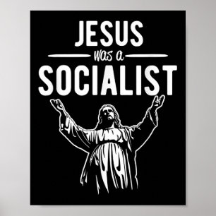 Póster Camiseta Divertida Jesús Era Un Socialista Jesús R