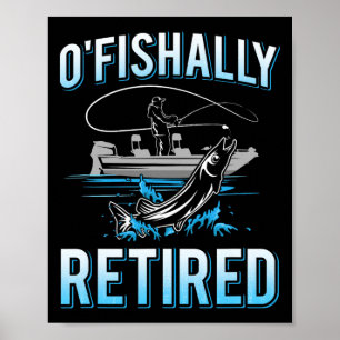 Póster Camiseta divertida 'O'fishally jubilado' para homb