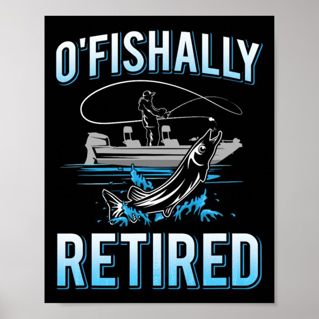 Póster Camiseta divertida 'O'fishally jubilado' para homb (Frente)
