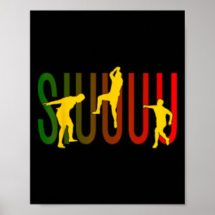Póster Camiseta divertida para aficionados al fútbol Siuu