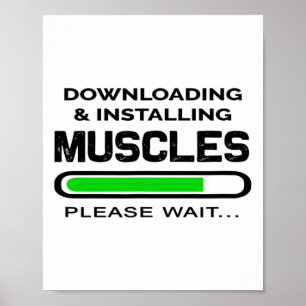 Póster Camiseta divertida para hacer ejercicio en el gimn
