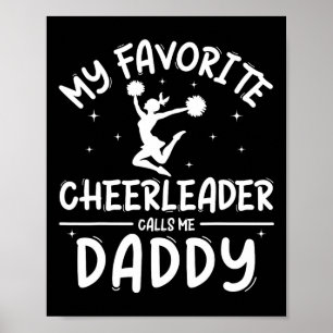 Póster Camiseta divertida para papá de animadoras Orgullo