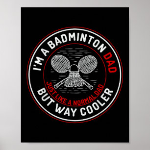 Póster Camiseta divertida para papá de bádminton hombre j