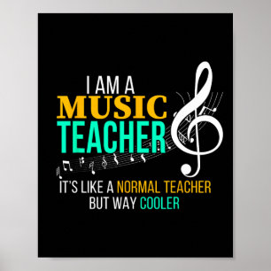 Póster Camiseta divertida para profesor de música Profeso