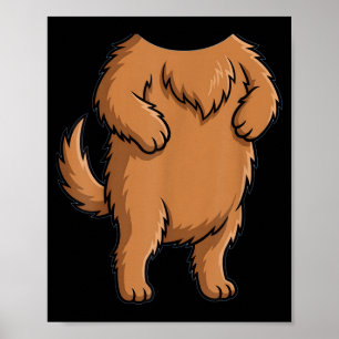 Póster Camiseta Divertida Perrito Cuerpo Disfraz Hombres
