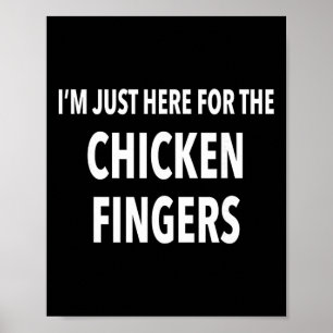 Póster Camiseta divertida regalo dedo de pollo