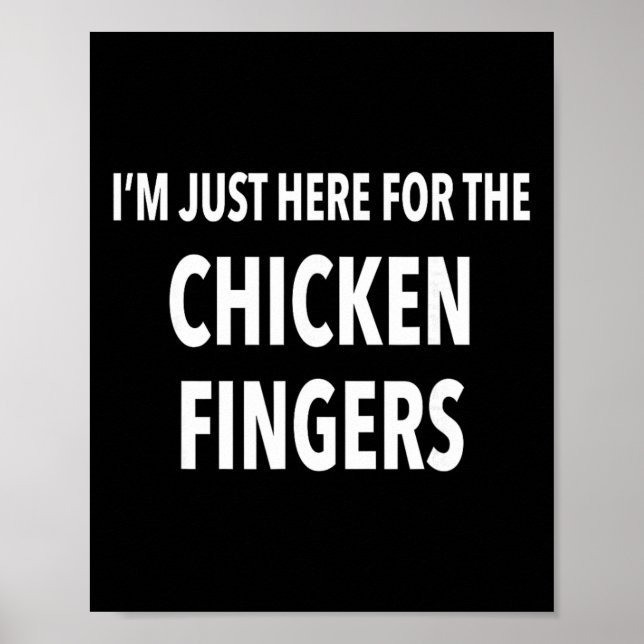 Póster Camiseta divertida regalo dedo de pollo (Frente)