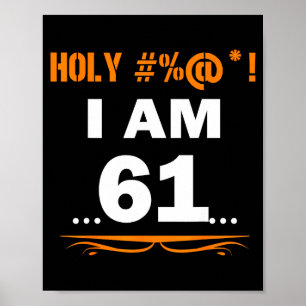 Póster Camiseta Divertida Santo Tengo 61 Años Regalo Cump