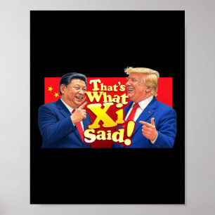 Póster Camiseta Divertida Xi Y Trump Riendo - Eso Es Lo Q