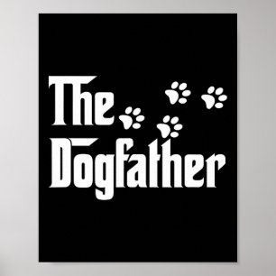 Póster Camiseta Dogfather Papá Regalo del Día del Padre A