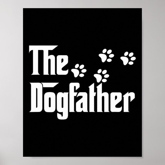 Póster Camiseta Dogfather Papá Regalo del Día del Padre A (Frente)