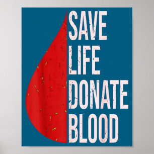 Póster Camiseta Donante de Sangre Donar Sangre Conciencia