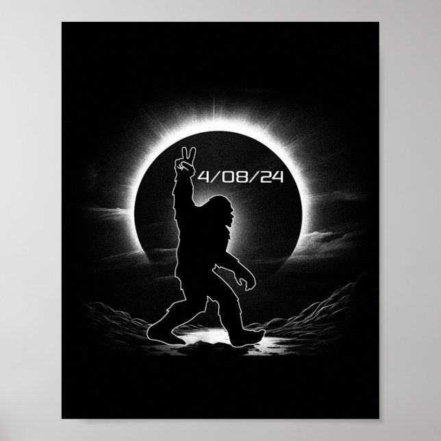 Póster Camiseta Eclipse Solar Bigfoot Eclipse Total Solar (Frente)