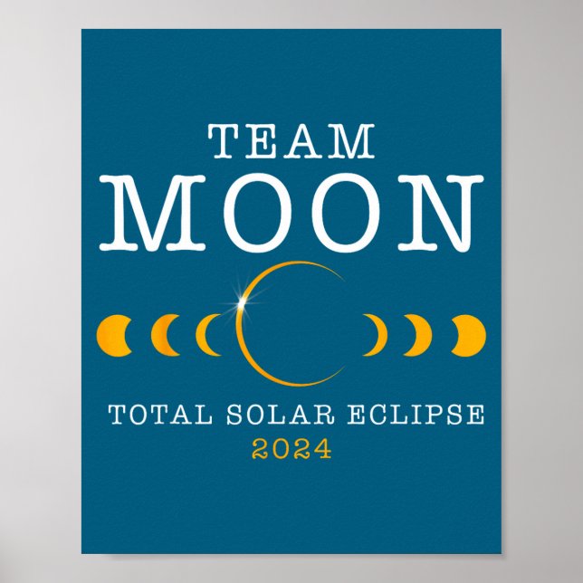 Póster Camiseta Eclipse Solar Equipo Luna Total (Frente)