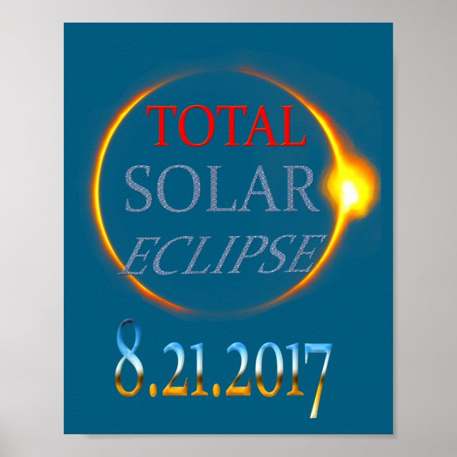 Póster Camiseta Eclipse Solar Total 2017 (Frente)