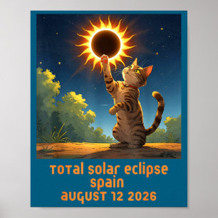 Póster Camiseta Eclipse Solar Total Gato España