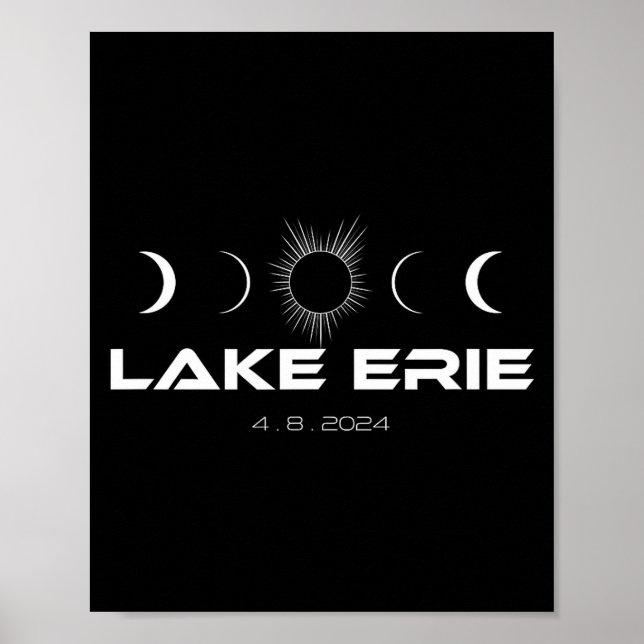 Póster Camiseta Eclipse Solar Total Lago Erie (Frente)