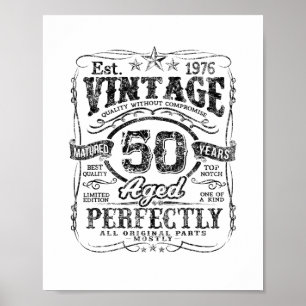 Póster Camiseta edición limitada Vintage 1976 50 años de