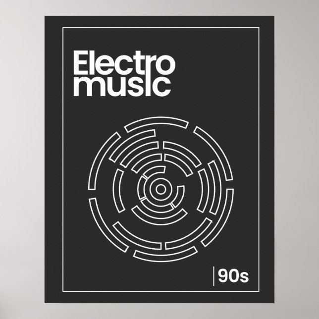 Póster Camiseta Electro Maze 90s Techno (Frente)