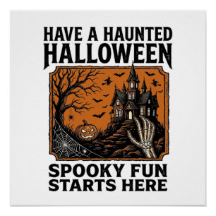 Póster Camiseta Embrujada de Halloween Diseño de Fiesta V