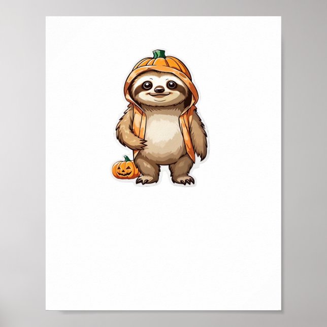 Póster Camiseta esencial de Halloween Slothster (Frente)