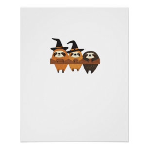 Póster Camiseta esencial de perezoso de Halloween