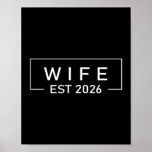 Póster Camiseta Esposa Est 2026 Recién Casados Luna de Mi