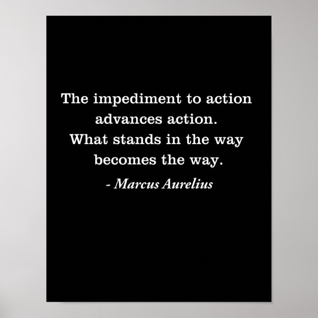 Póster Camiseta estoica de citas de Marcus Aurelius (Frente)