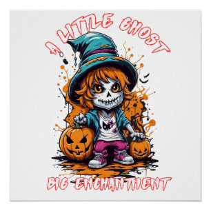 Póster Camiseta fantasma Halloween Tee Halloween