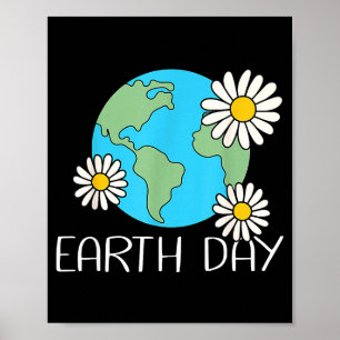 Póster Camiseta Feliz Día de la Tierra Tierra Adorable co