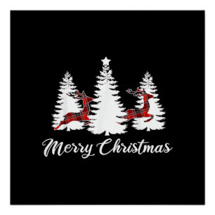 Póster Camiseta Feliz Navidad para Mujeres Cuadro de Búfa
