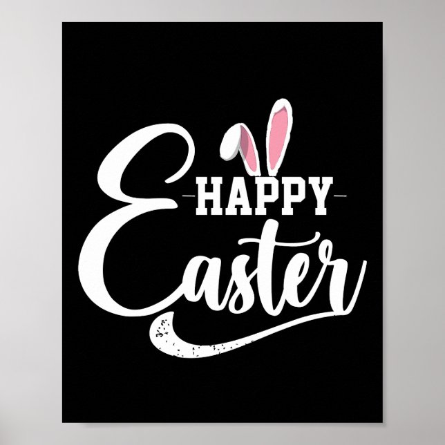 Póster Camiseta Feliz Pascua Conejo (Frente)