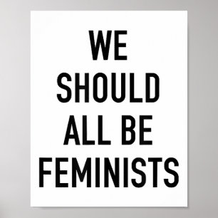 Póster Camiseta feminista - Todos deberíamos ser feminist