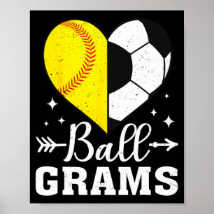 Póster Camiseta Funny Softll De Fútbol De Gramos Ll
