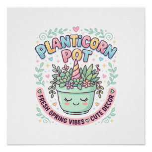 Póster Camiseta gráfica de diseño gráfico de maceta Plant