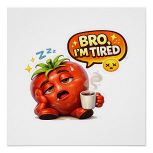 Póster Camiseta gráfica divertida para hombres: Tomate ca