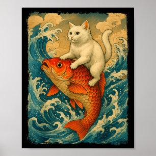 Póster Camiseta Gráfica Hombres Mujeres Gato Divertido Ko