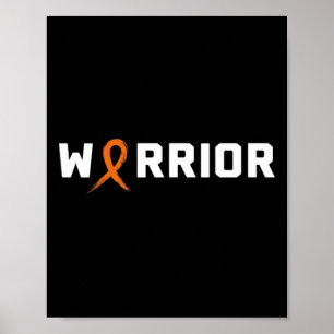 Póster Camiseta Guerrera Leucemia - Conciencia del Cáncer