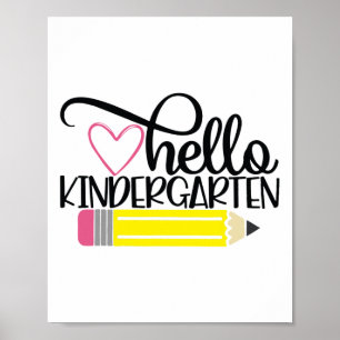 Póster Camiseta Hola Jardín de Infancia De Vuelta Al Cole