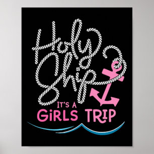 Póster Camiseta Holy Ship Girls Trip divertido viaje de c