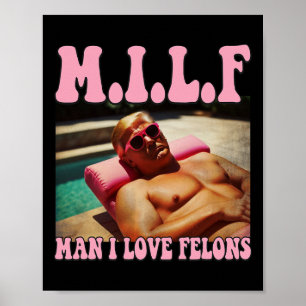 Póster Camiseta Hombre Amo Delincuentes Trump Divertida R