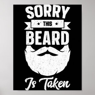 Póster Camiseta Hombre Lo Siento Esta Barba Está Ocupada