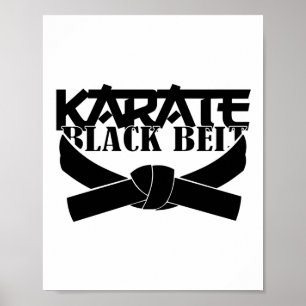 Póster Camiseta Karate Cinturón Negro_1 