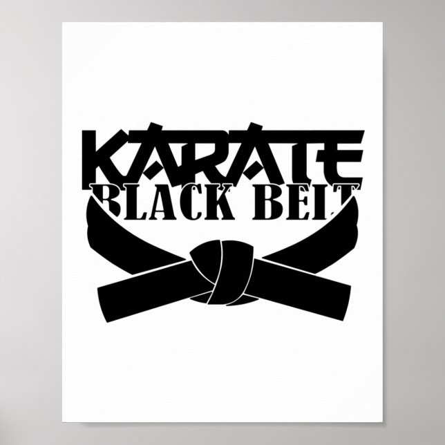 Póster Camiseta Karate Cinturón Negro_1  (Frente)