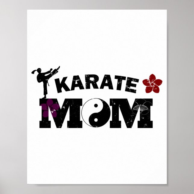 Póster Camiseta Karate Mamá  (Frente)