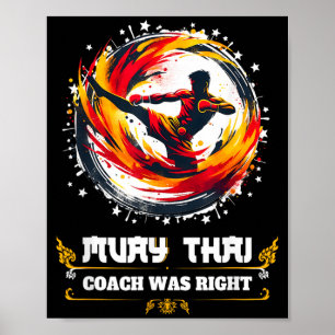 Póster Camiseta Kru Entrenador Boxeo Tailandés MMA Kickbo
