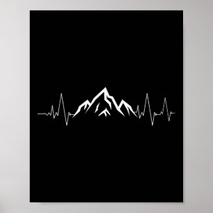 Póster Camiseta Latido de Montaña Regalo de Ciclismo de M